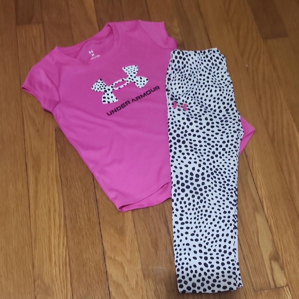 Under Armour Pink and Black Matching Pajama Set